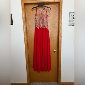 PromGirl Dave & Johnny Red Prom Dress